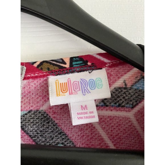 Lularoe Spring Summer Dress Size Medium Magenta Art EUC!!! - Picture 5 of 5